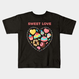 sweet candy heart love Kids T-Shirt